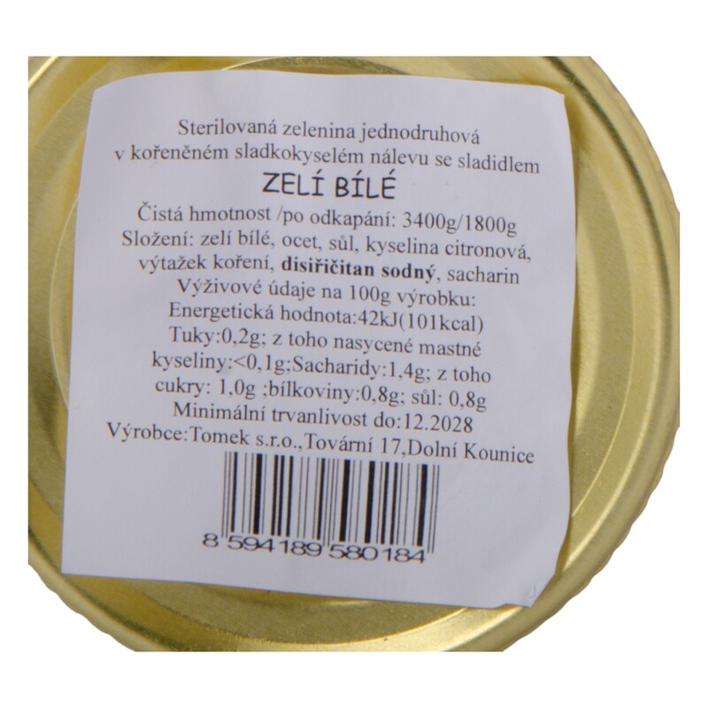 Kapusta biela 4/1S  3600g (1800g)