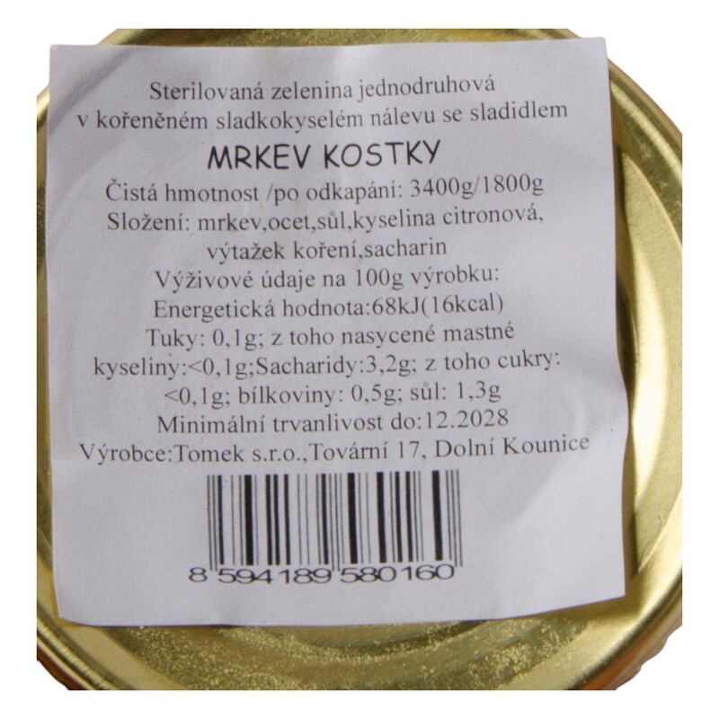 Mrkva kocky 4/1S  3300g (1900g)