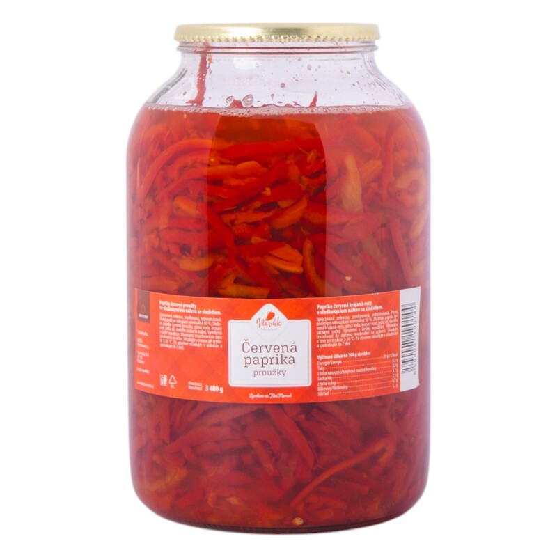 Paprika červená rezaná 4/1S  3400g (1900g)