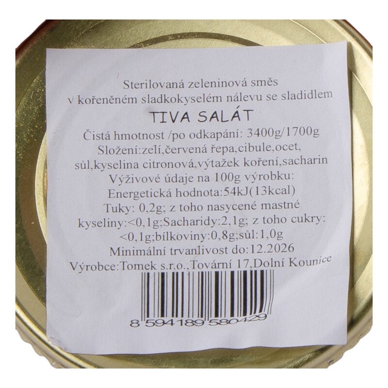 Tiva šalát 4/1S  3400g