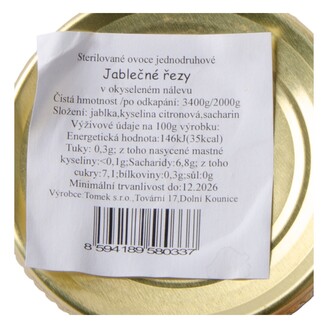 Jablčné rezy 4/1S 3400g/2000g