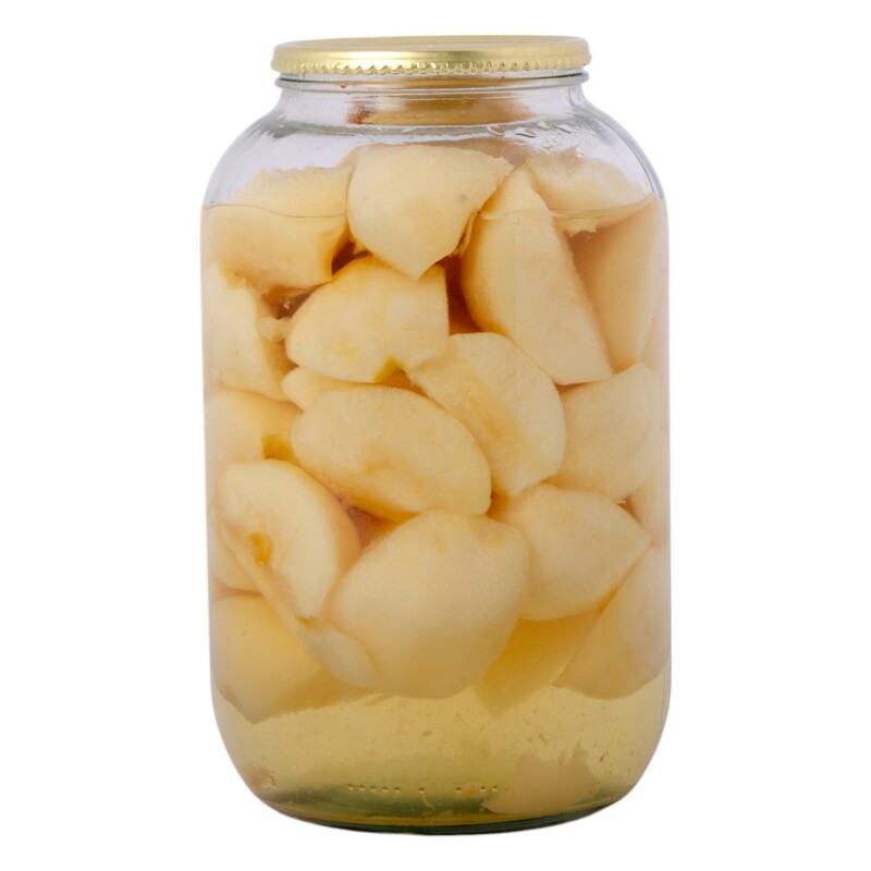 Jablká lúpané štvrtené 4/1S  3050g (1495g)