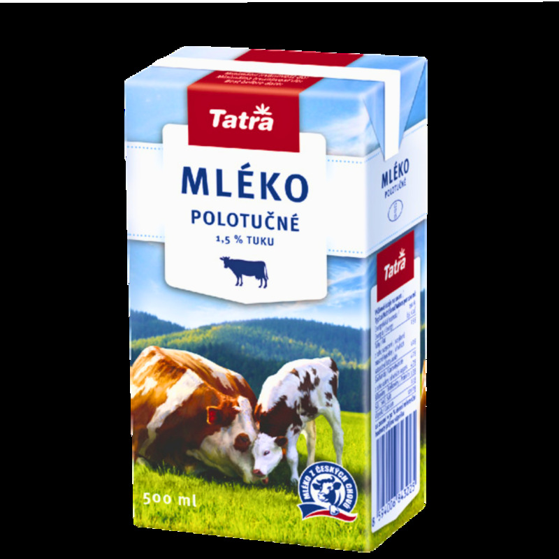 Trvanlivé mlieko polotučné 1l/12x