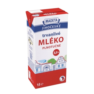 Trvanlivé mlieko PLNOTUČNÉ 1l /12x