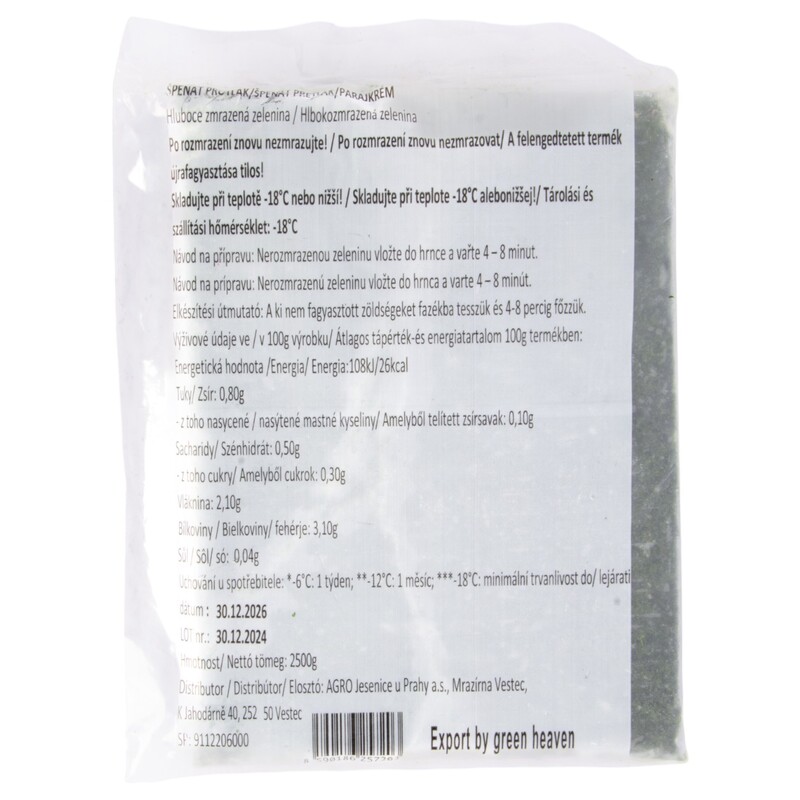 MRAZ. špenát pretlak 2,5kg