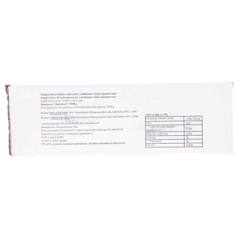 MRAZ. tilapia filety 5% /5kg