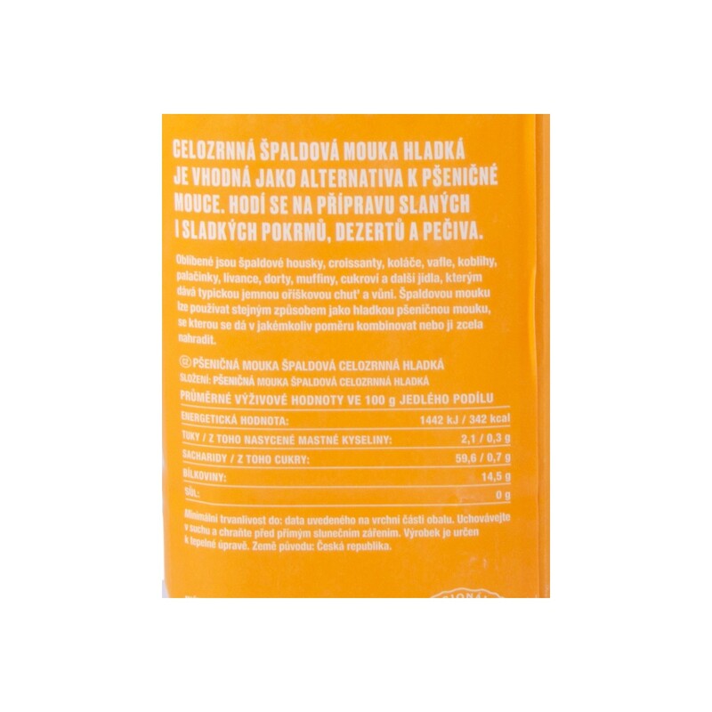 Múka špaldová (celozrnná) 1kg /10x