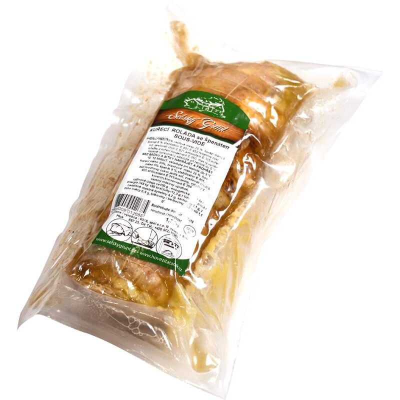 Sous-vide Kur. roláda so špenátom cca1,6kg